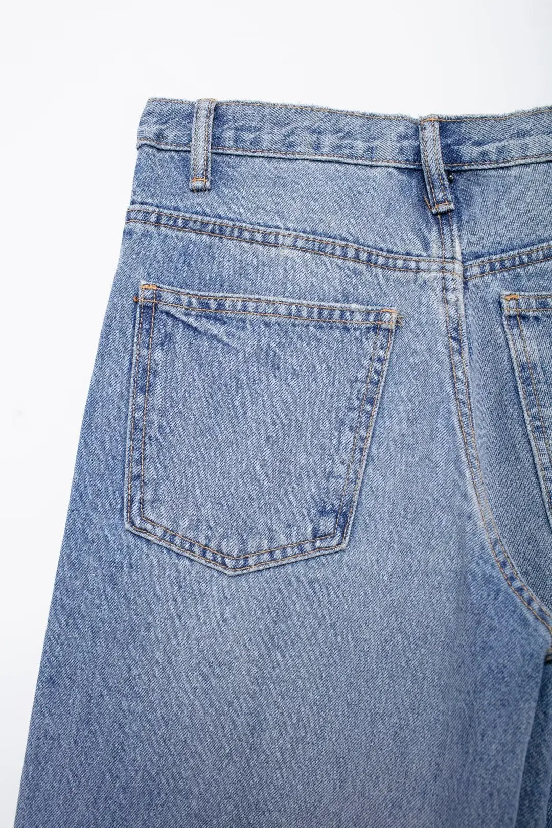 Jeans For Woman New Fashion Asymmetric Design High Waist Wide Leg Trousers Casual Women's Straight Leg Jeans