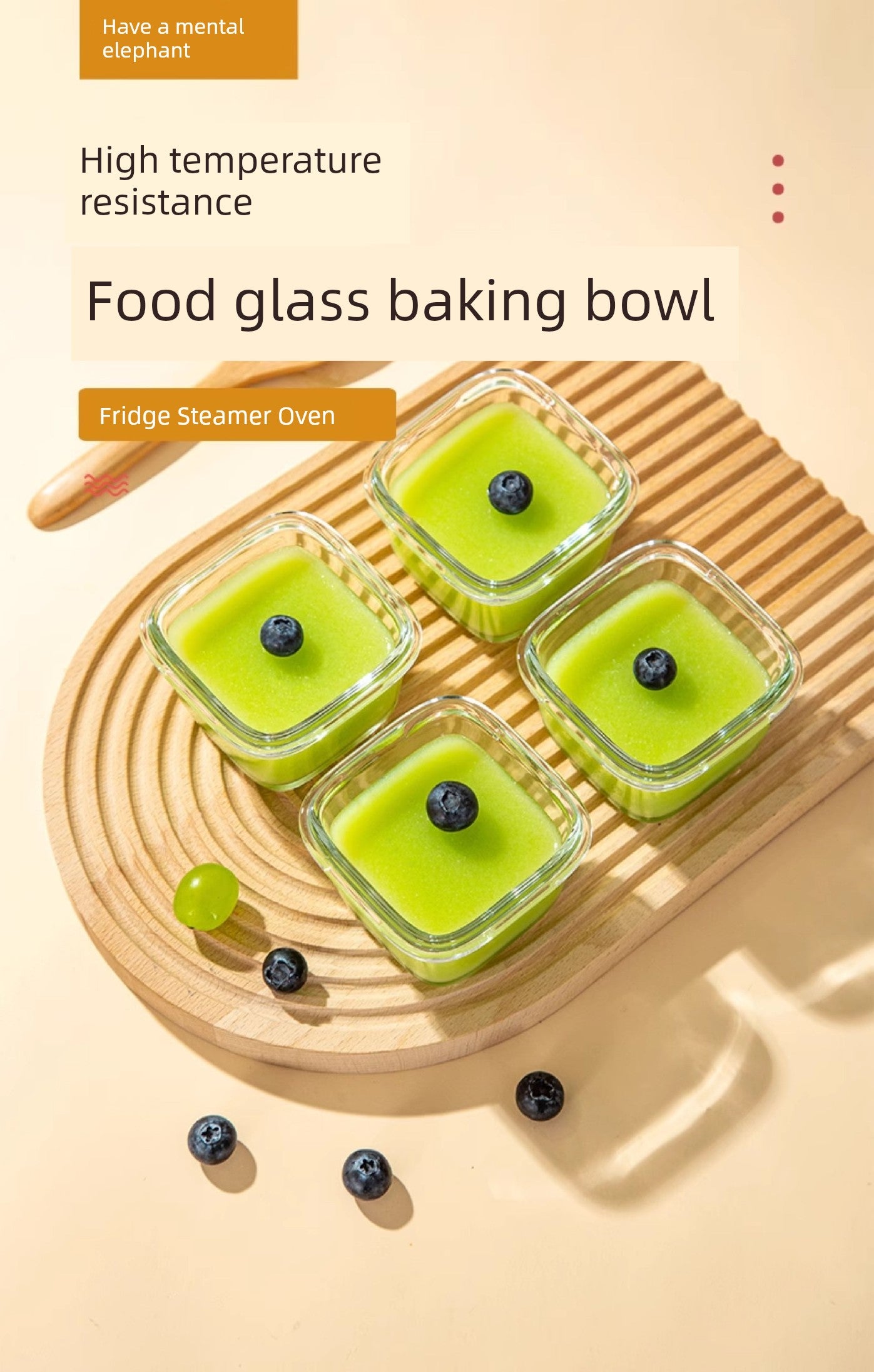 Steam Baking Oven Baby Yogurt Pudding Glass Air Fryer