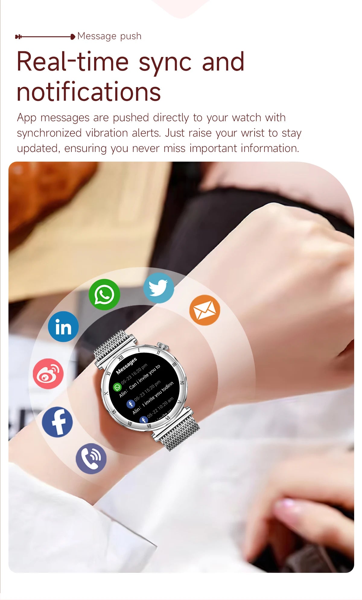 LIGE 1.19"Ultra-Slim AMOLED HD Display Fitness Tracker Smartwatch Bluetooth Call Heart Rate Monitor Waterproof Smart Watch Women