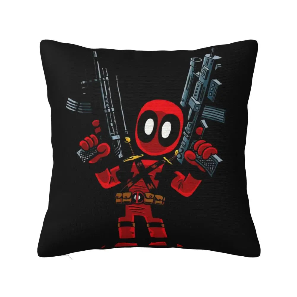 Custom Deadpool Wolverine Cartoon Manga Cushion Cover Soft Cute Pillows