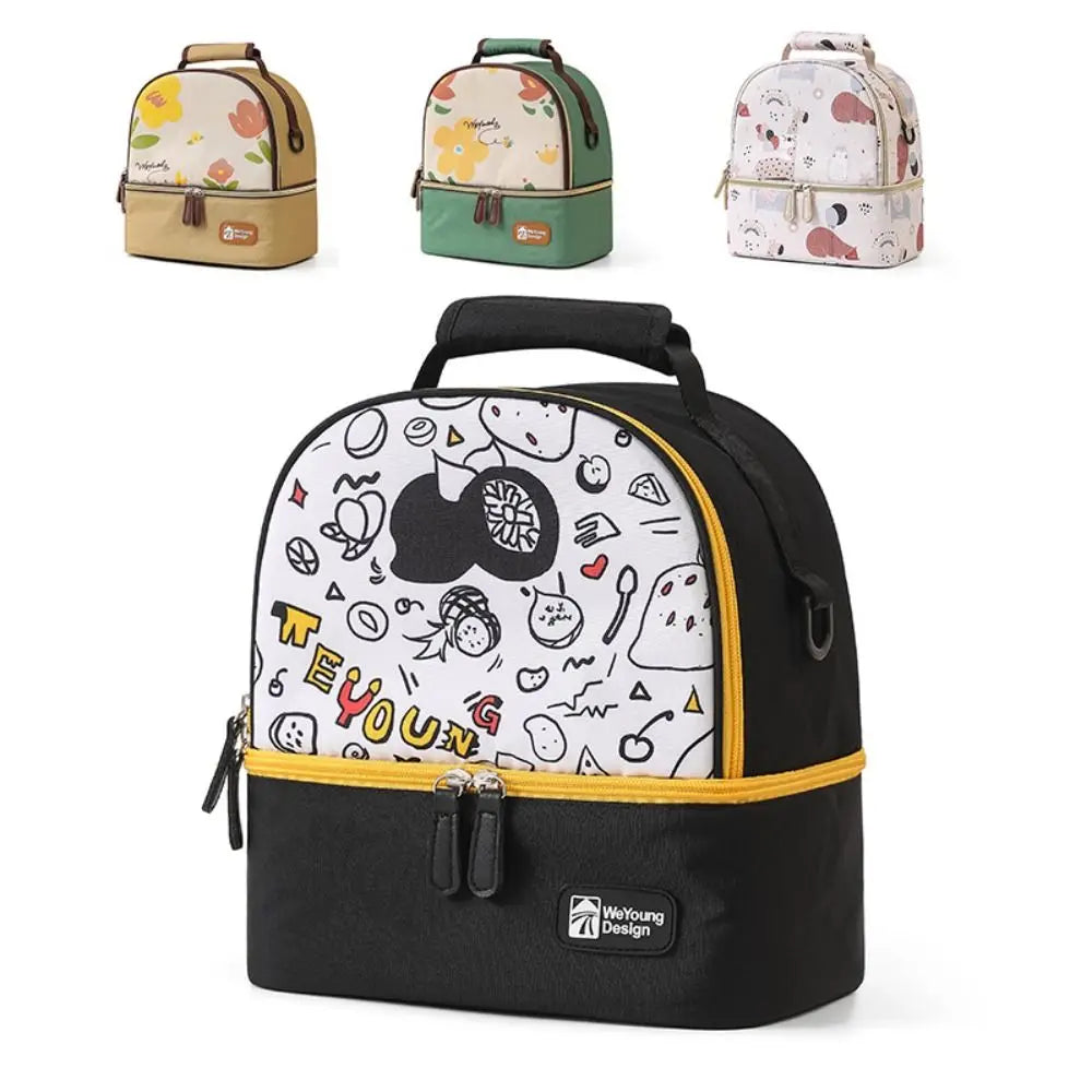 Multifunctional Maternity Backpack Double Layer Lightweight Breastmilk Cooler Bag Large Capacity Portable Lunch Bag Women Kid