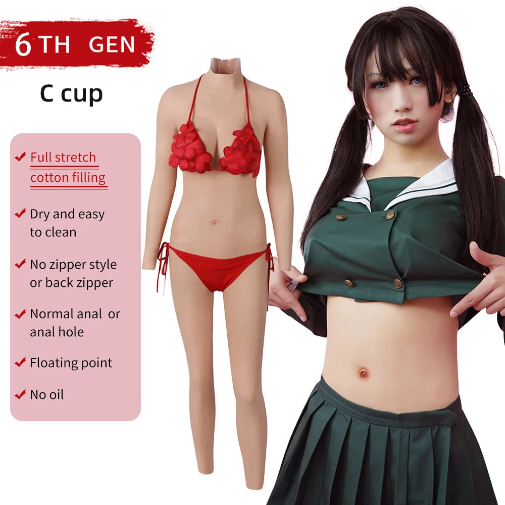 Eyung Full Body Silicone Onesie No Oil Crossdresser Sissy  Shemale Drag Queen Silicone Bodysuit  Silicone Breast Forms Suit