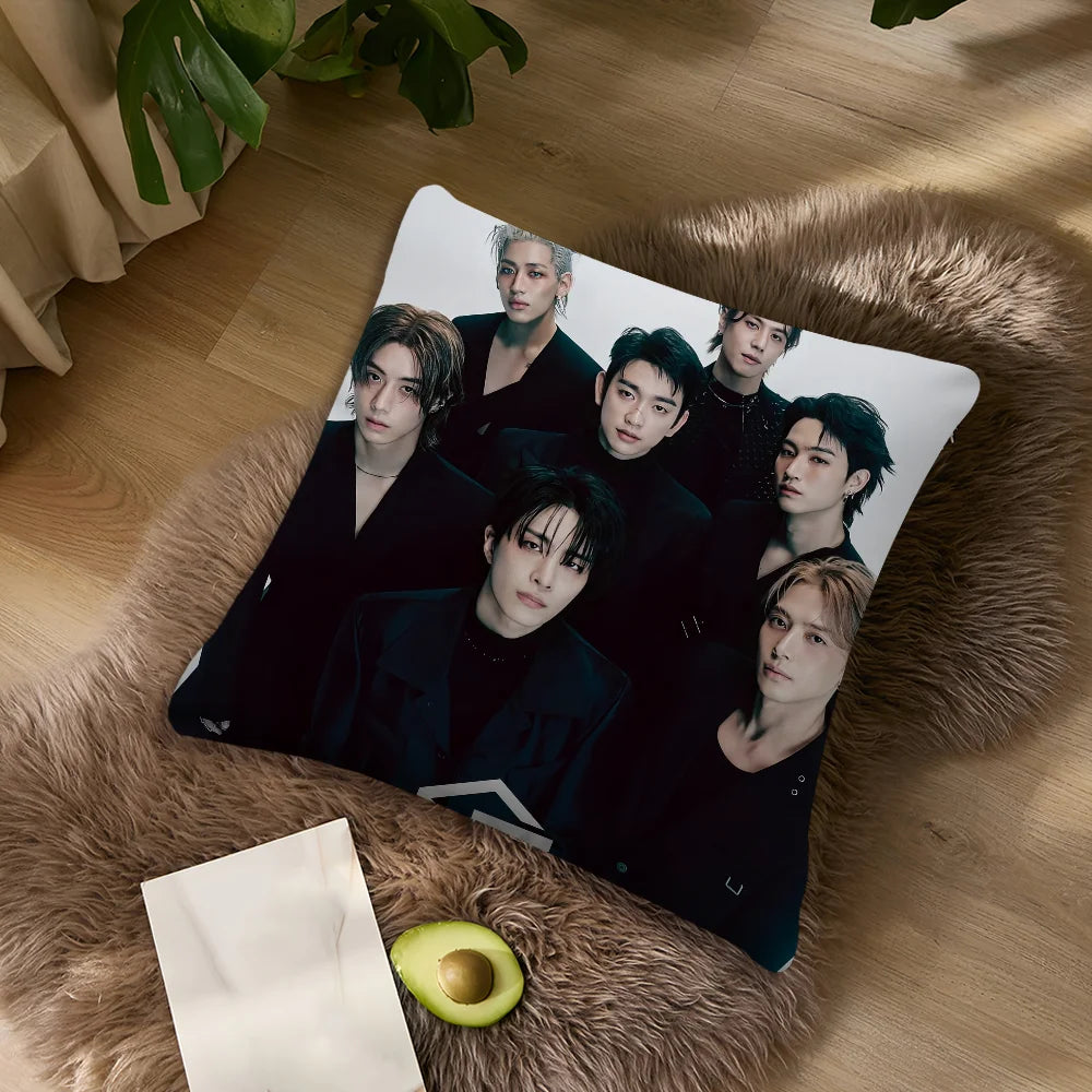 Boy Group G-GOT7-ES Band KPOP cushion cover Living Room Headboard Office Cushion Bedroom Cushion Sofa Nap Time Pillow Case