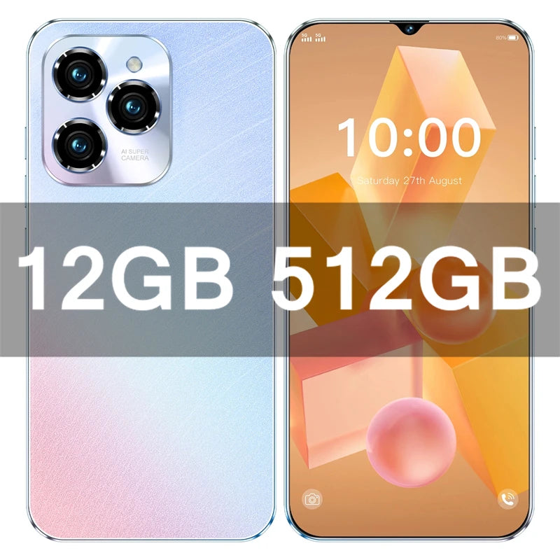 HOT 2026 NEW Original For 40 Pro Brand New 6.8 inch Full Screen Smartphone 4G 5G Cell Phone 6800mAh Mobile Phones Global Vers