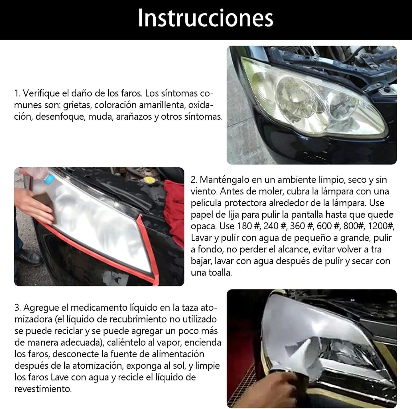 650g/500ml Headlight Regeneration Cleaning Renovated Car Headlight Renovation Kit Polishing Car Lamps Kettle For Headlight Lamps