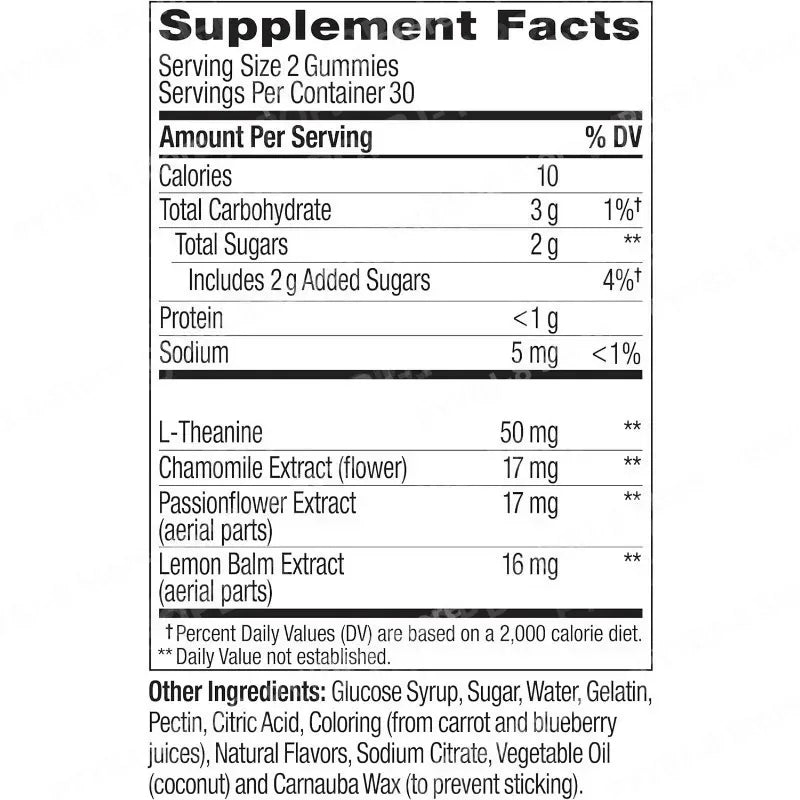 Sleep Gummies Contain L-Theanine & Botanicals Helps To Calm The Mind Promote Healthy Sleep Cycle Blackberry Flavor 60 Count