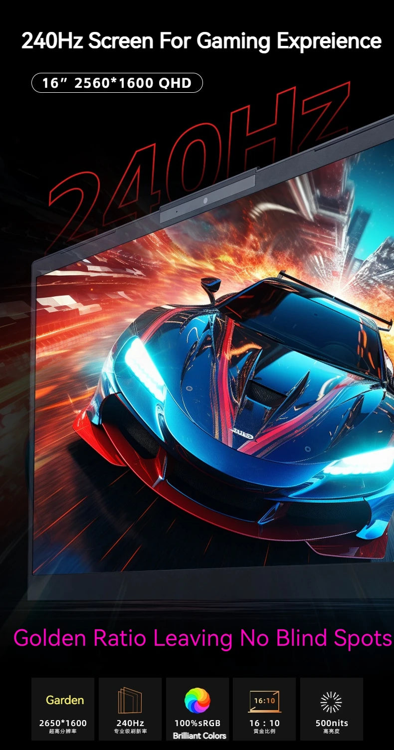 FIREBAT T6A-X 16 Inch Intel i9-12900HX/AMD R7-7435HS RTX 4060 DDR5 165Hz 2.5K Wifi6 BT5.1 32GB 1TB Gaming Gamer Notebook Laptop