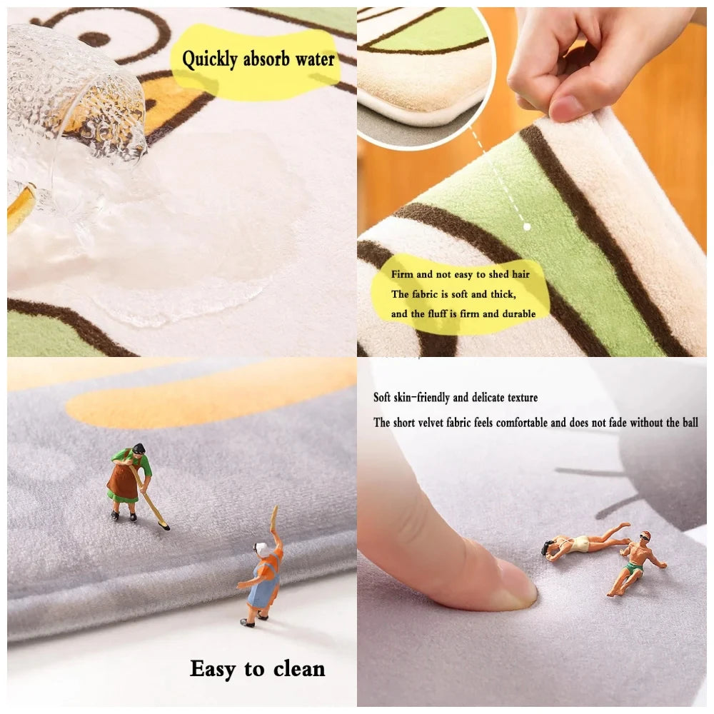 Japan Fashion H-Hysteric M-MiniS Floor Mat Non-Slip Laundry Room Mat Laundry Decor Balcony Child Living Room Bedside Mats