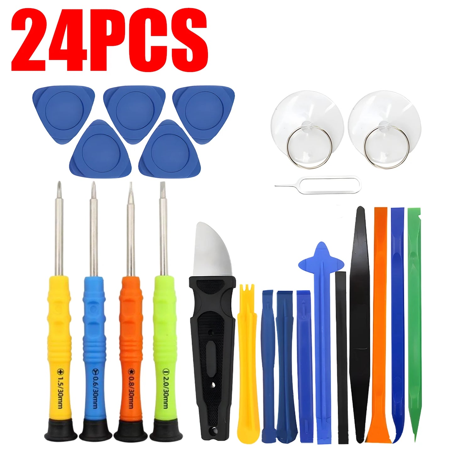 24 in 1 Repair Opening Tools Kit Spudger Pry Screwdriver Set for Mobile Phone Tablet Computer Disassemble Hand Tool Set 24-1pcs