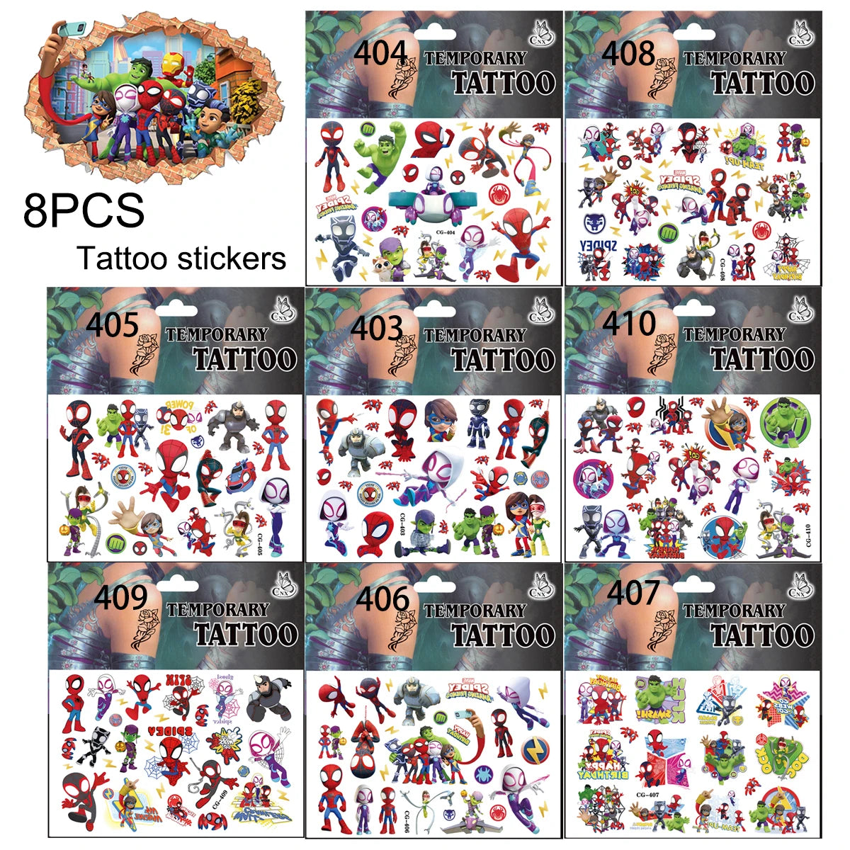 Spiderman Birthday Party Decoration Banner 'Spidey And His Amazing Friends' Silicone Bracelet Tinplate Badge Stickers Gift Bags