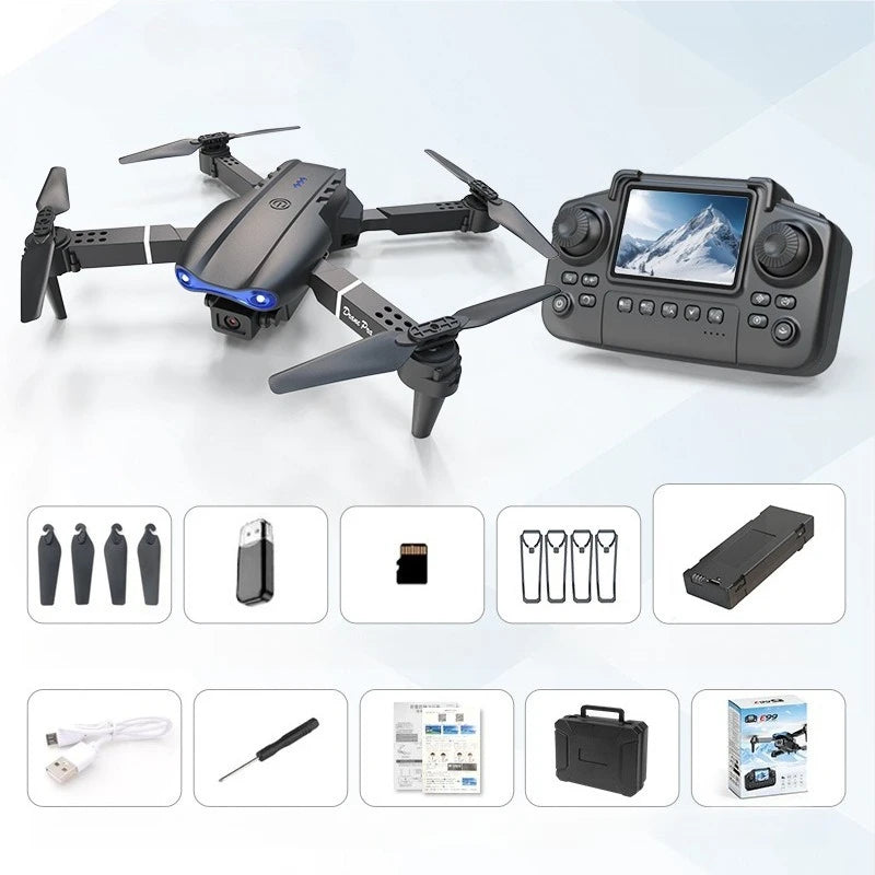 E99 PRO Drone Screen Control Aerial Drone High Definition Dual Camera Remote Control Aircraft, Folding Quadcopter Kid Gift