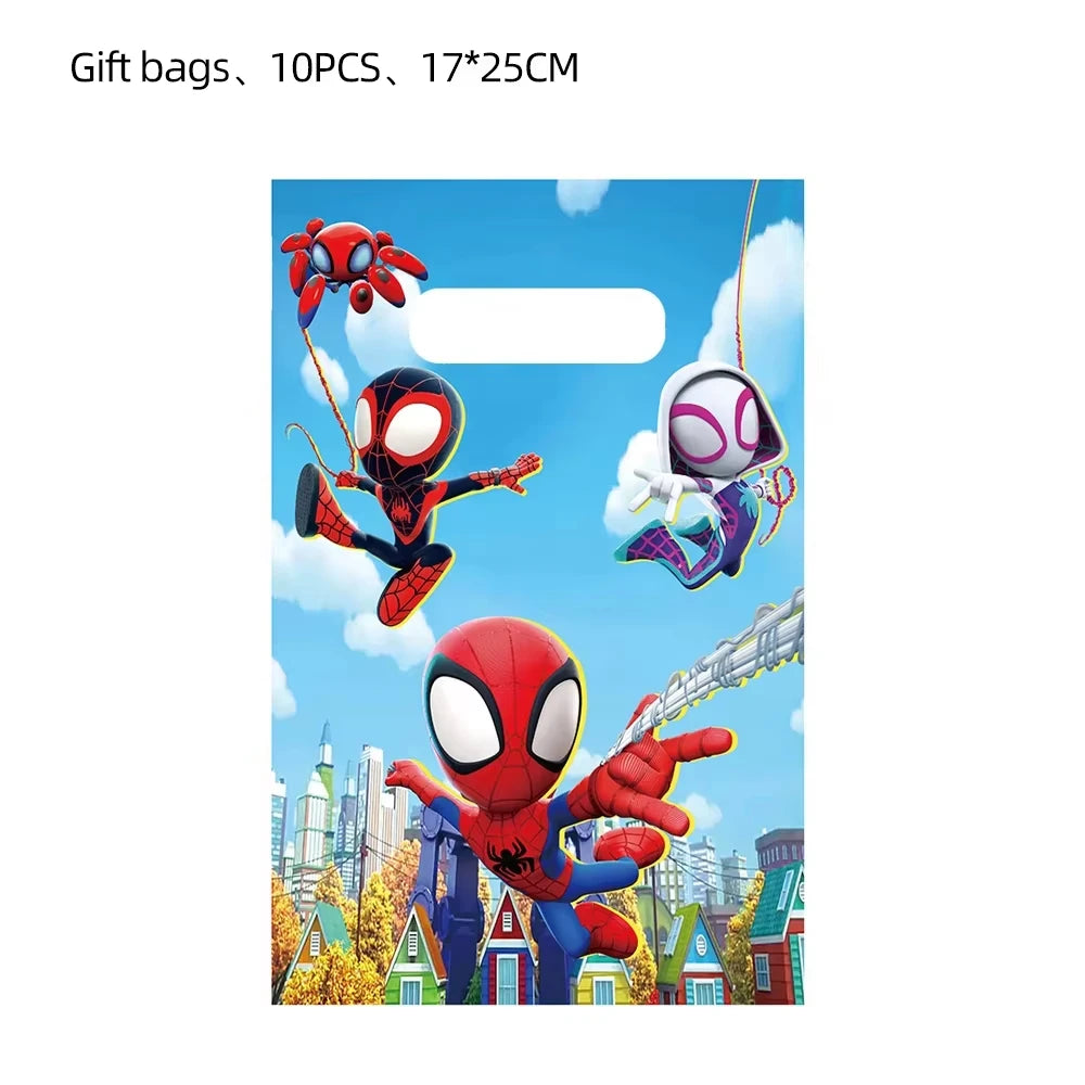 SpiderMan Birthday Party Decoration Party Supplies Set Tableware Tablecloth Cup Plate Balloon Cake Topper Party Supplies Gifts