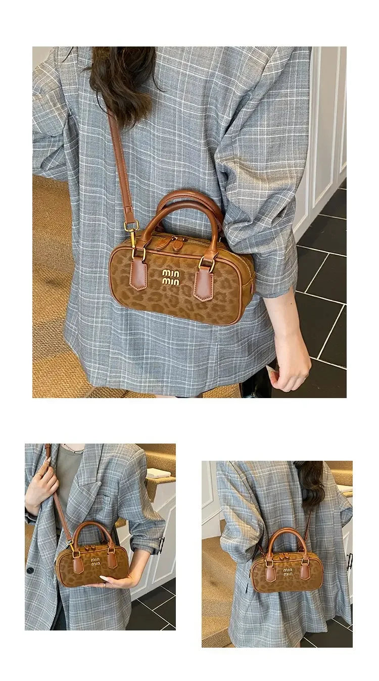 Women's Square Leather Satchel Handbag | Tote Shoulder Crossbody Purse & Diaper Bag