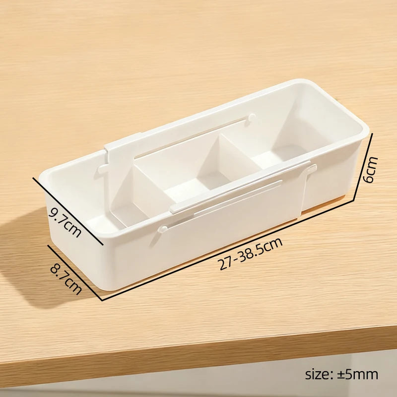 Extendable Drawer Organizer with Adjustable Dividers for Underwear Makeup Socks Office Supplies Kitchen Cabinet Home Storage Box