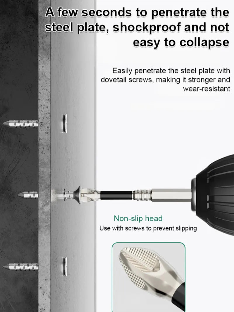 Impact Cross Bit Strong Magnetic Non-slip Hand Drill Screwdriver Tungsten Steel Super Hard Electric Screwdriver Head Set