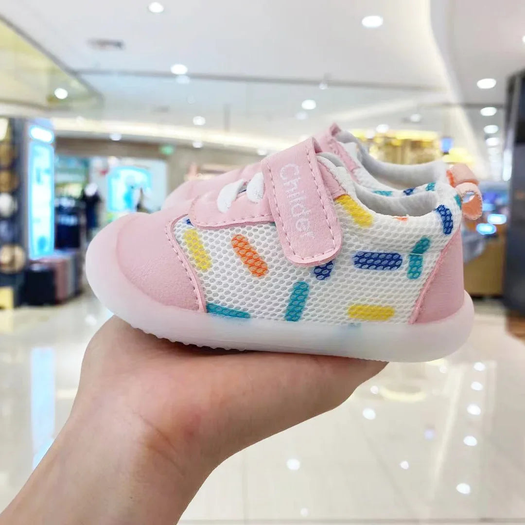 Boys/Girls Baby Walking Shoes 2025 Spring/Autumn New 0-2 Year Old Shoes Soft Sole Mesh Breathable Baby Shoe Nude Shoe Bebê أحذية