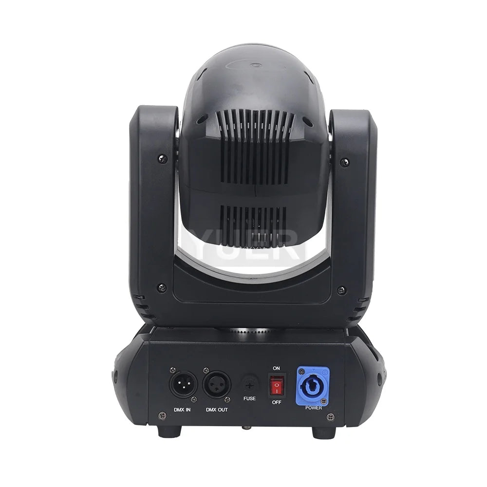 YUER Mini LED Moving Head 150W Beam Spot 18 Rotating Prisms Dmx Stage Effect Light Disco Dj Bar Wedding Club Music Party Indoor