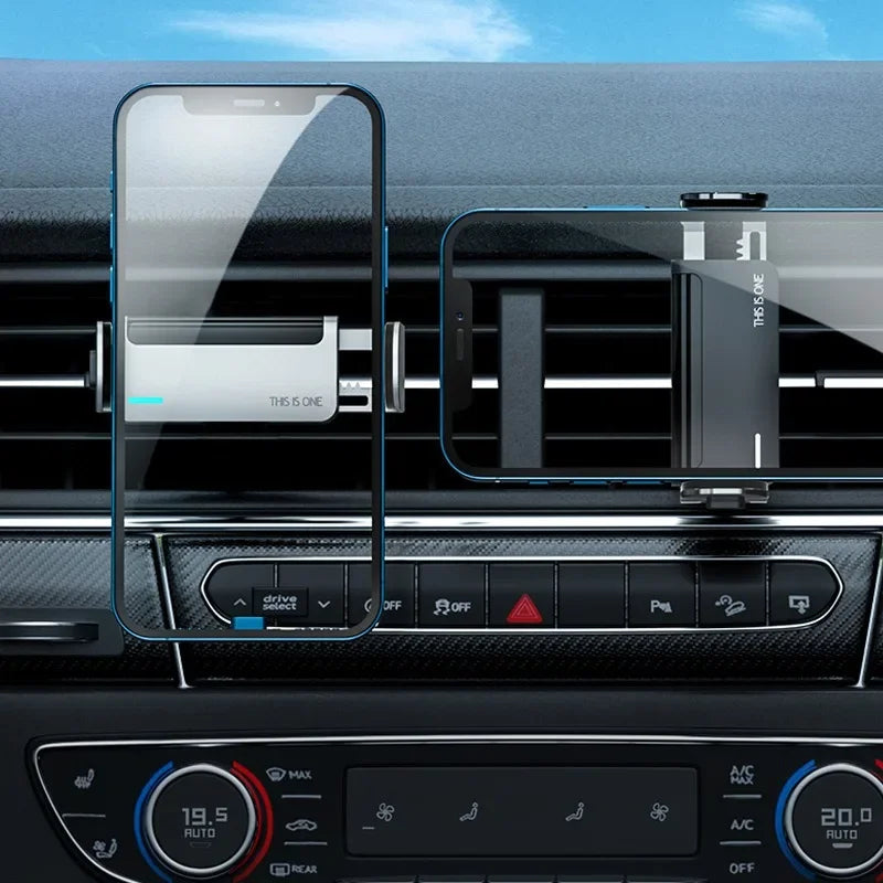 Car Phone Holder Air Outlet Car Mount / Paste Type Mini Electric Auto Car Stand Bracket For All Phones Phone Accessory
