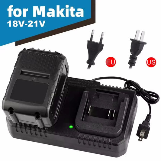 Dual Battery Charger For Makita BL1415 BL1815 BL1830 BL1850 US/EU Plug 18V 21V MAX Li ion Battery Charger 2 Slots Electronic Kit