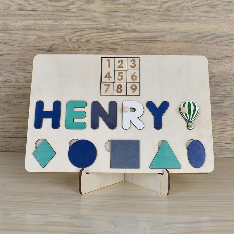 Montessori Personalised Wooden Puzzle Baby Custom First Name Puzzle Customization Letter Board Gift Child Jigsaw Educational Toy