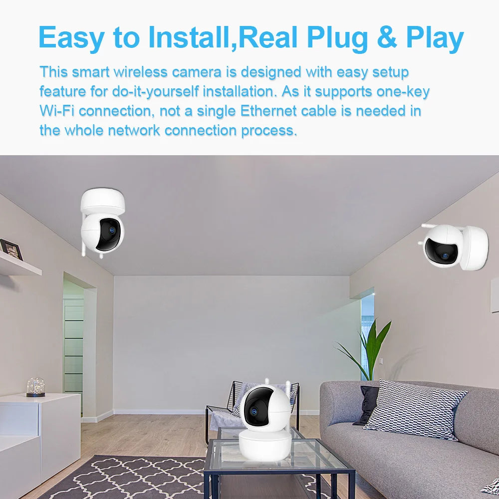 1080P Wireless Smart Home Camera YCC365 Plus APP Auto Tracking Two Ways Audio Security Protection Indoor WIFI Camera 2MP