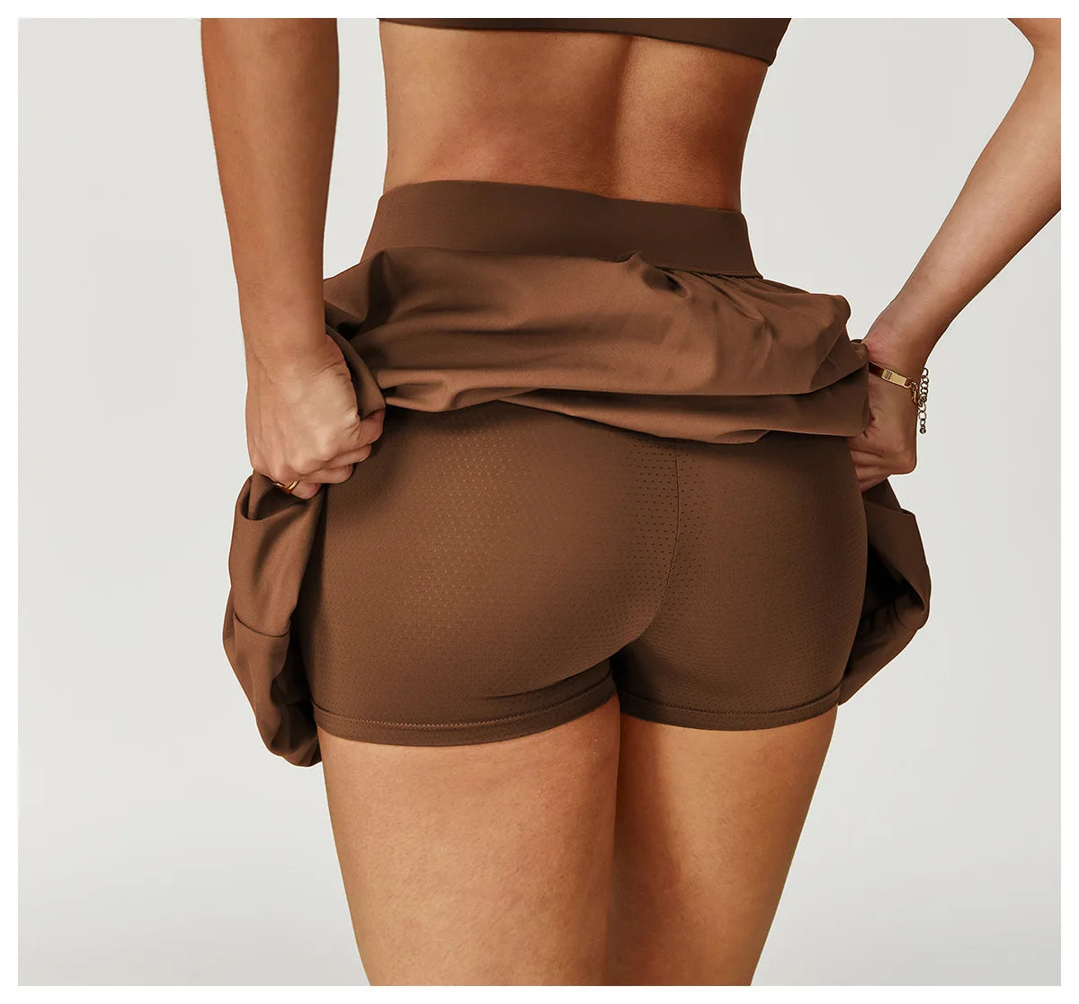 Women Sports Skirts High Waist Yoga Tennis Shorts Dress With Pocket Running Golf Skirt Quick Dry Breathable Belt Safety Pants