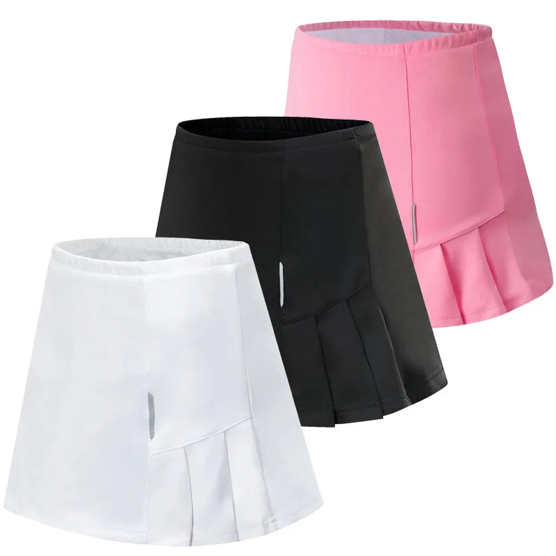 2024 Women's Sports Skirt Quick dry Tennis Yoga Badminton Golf Skirt Waisted Short Skirt Comfortable Breathable Belt Safety Pant