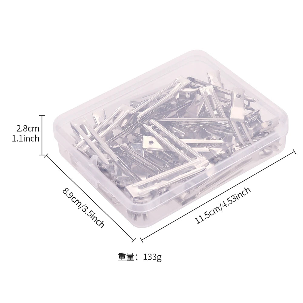 12/35/50/70/80Pcs Positioning Metal Hair Clips Hairpins for Women Styling Tools Barber Hair Cut Clamps DIY Curls for Salon