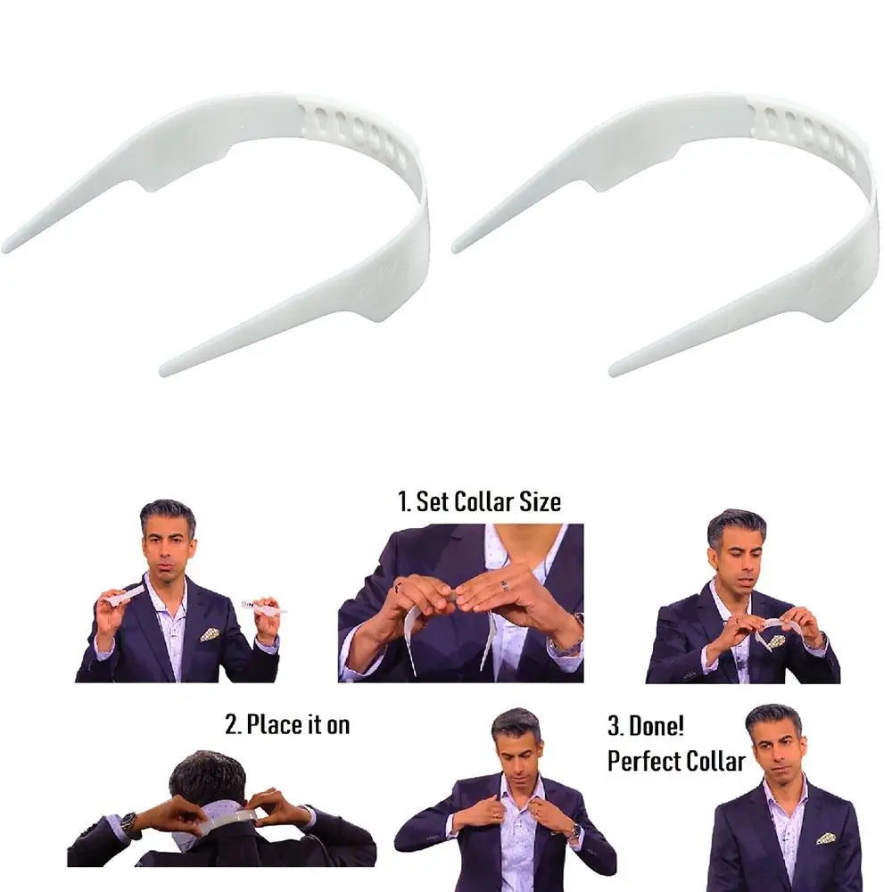 Adjustable Shirt Collar Support Shaper Collar Stays Collar Stays Bundle Kit Shirt Anti-roll Fixed Shaper Slick