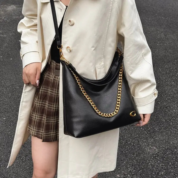 Luxury Brand Trendy Diaper Bag Stylish Leather Crossbody Handbag For Women Elegant Messenger Purse Minimalist Chic