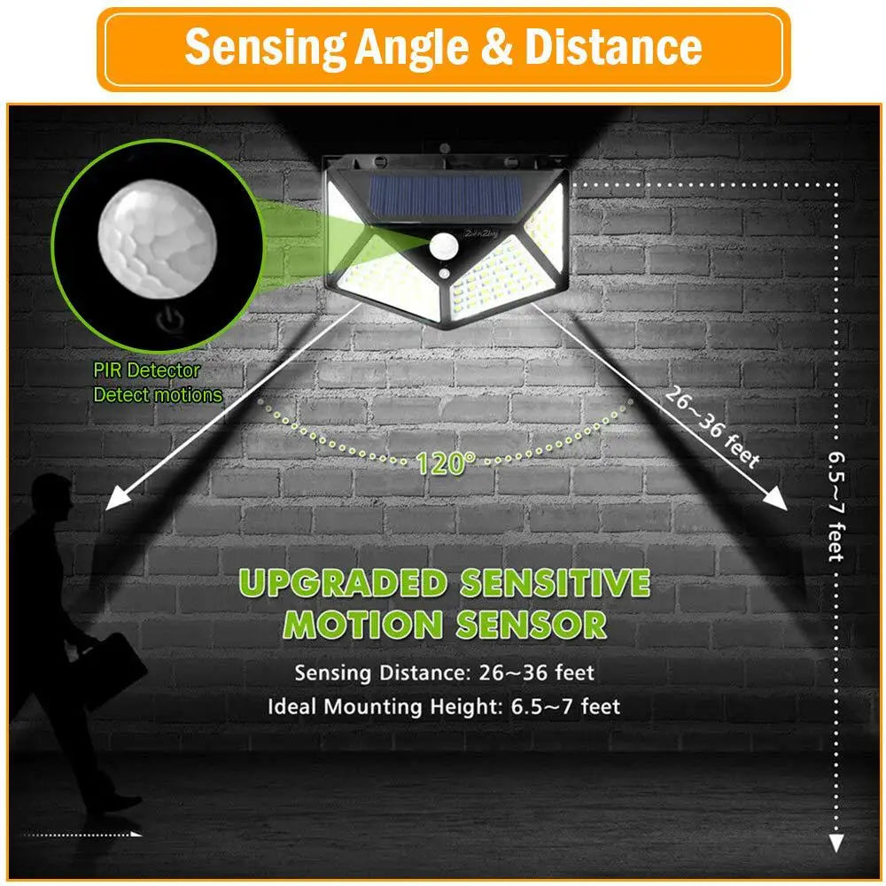 Outdoor 100 LED/468 LED Solar Light Motion Sensor Waterproof Solar Light Solar Power Garden Corridor Decoration Emergency Light