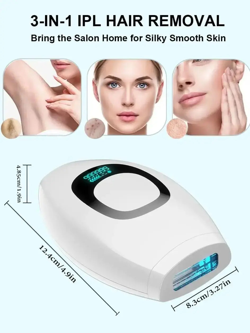 10  Beauty Care IPL Hair Removal Device 990000 Flashes Painless Permanent for Women Face Body Bikini LED Display Home Use