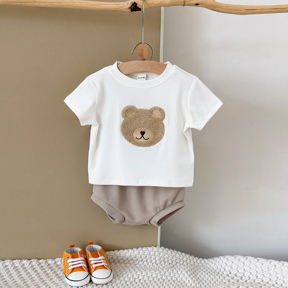 2Pcs/Set Baby Clothes Set Cute Children Tracksuit Summer Clothing Cartoon Fashion Baby Boys Short Sleeved Suit T-shirt + Shorts