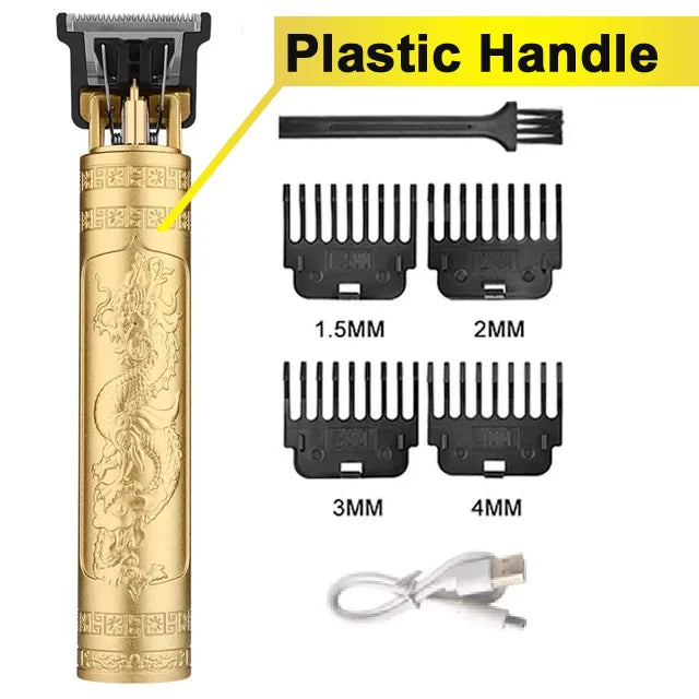 Professional Hair Trimmer Zero Gapped T-Blade Trimmer Cordless Rechargeable Edgers Clippers Electric Beard Trimmer Shaver