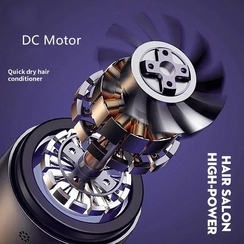 New Professional Salon Hair Dryer with Ionic & Heat Protection Portable for Home Hotel Travel-for Household & Hotel Use