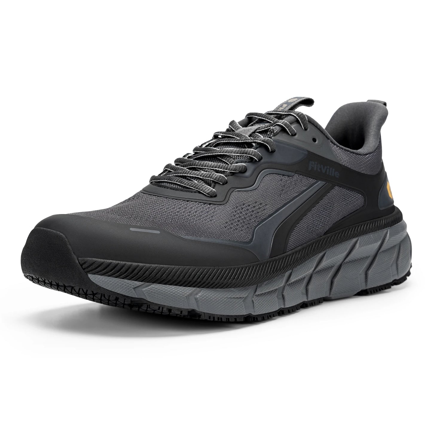 FitVille Extra Wide Men's Running Shoes Breathable Causal Sneakers Cushioned Sports Jogging Shoes for Men Non Slip Arche Support