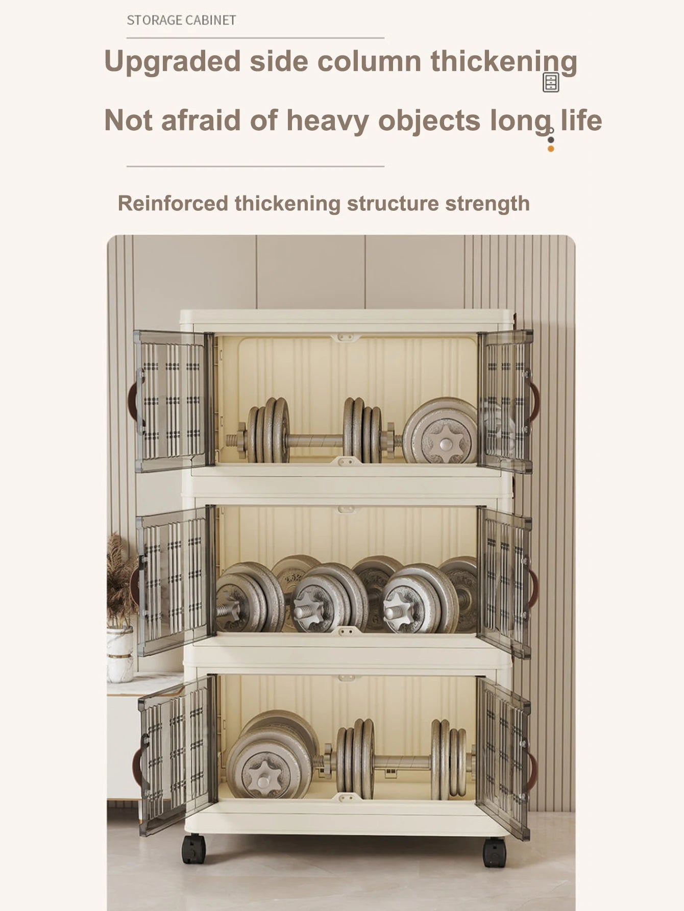 Large Capacity Folding Storage Cabinet - Dustproof Wardrobe Closet Organizer Easy Install