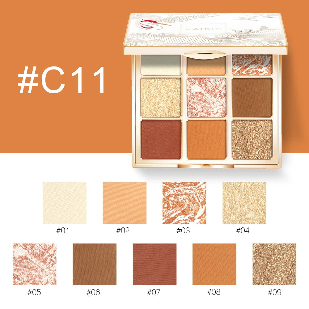 CATKIN Eternal Love Seasonal 9 Colors Eyeshadow Glitter Shimmer Matte Metallic Natural Special Chinese Modern - Hot Sales