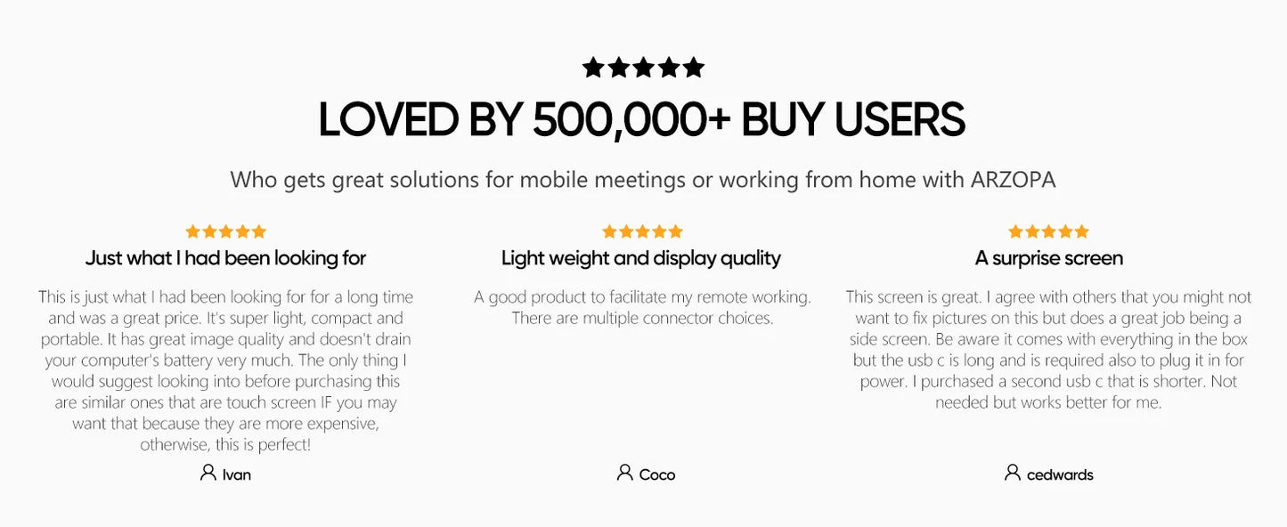 ARZOPA 14.0 inch 1080P FHD Portable Monitor IPS Screen with USB C HDMI External Second Display for Mac,Laptop,PC,Switch,PS,Xbox