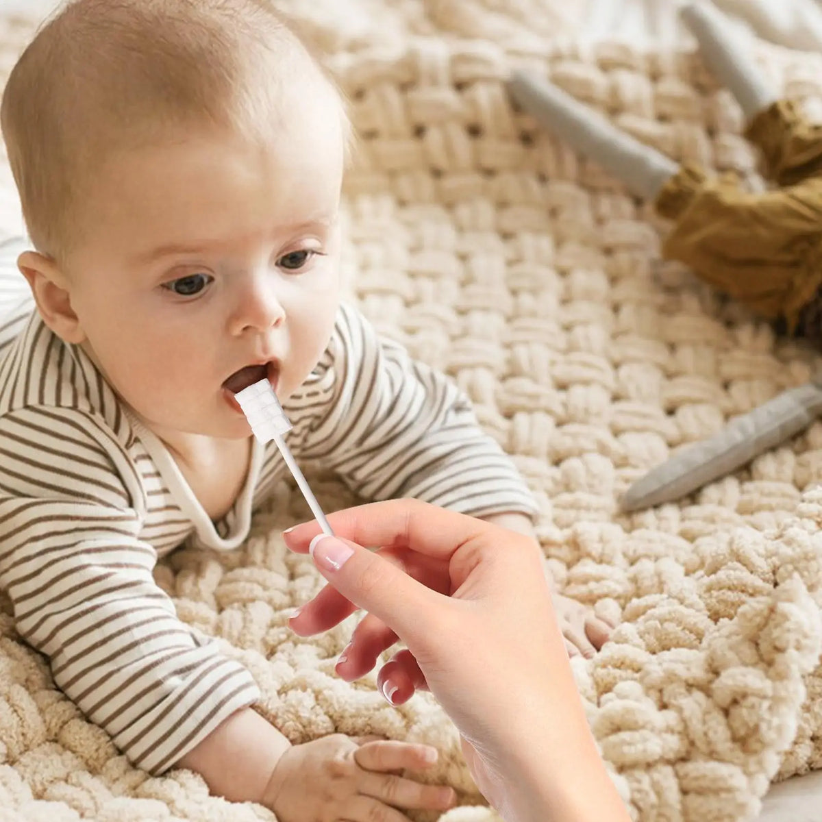 Infant Mouth Cleaner Mouth Teeth Toothbrush Gum Hygienic Care Stick Mouth Care Cleaning Stick for Little Children Grooming