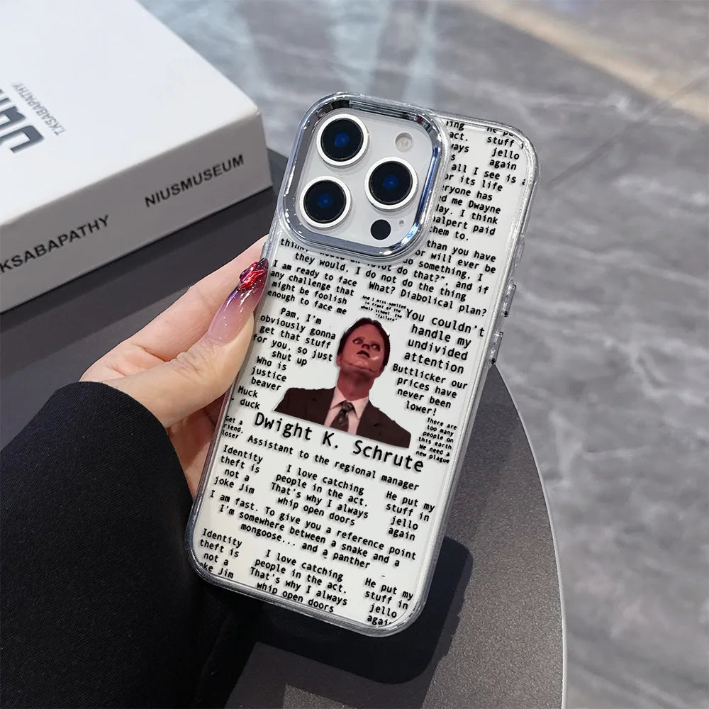 The office Tv Show Hot  Phone Case For iPhone 17 16e 16 15 14 13 12 11 mini Pro Max X XR XSMAX 8 Air Plus Transparent Soft Cover