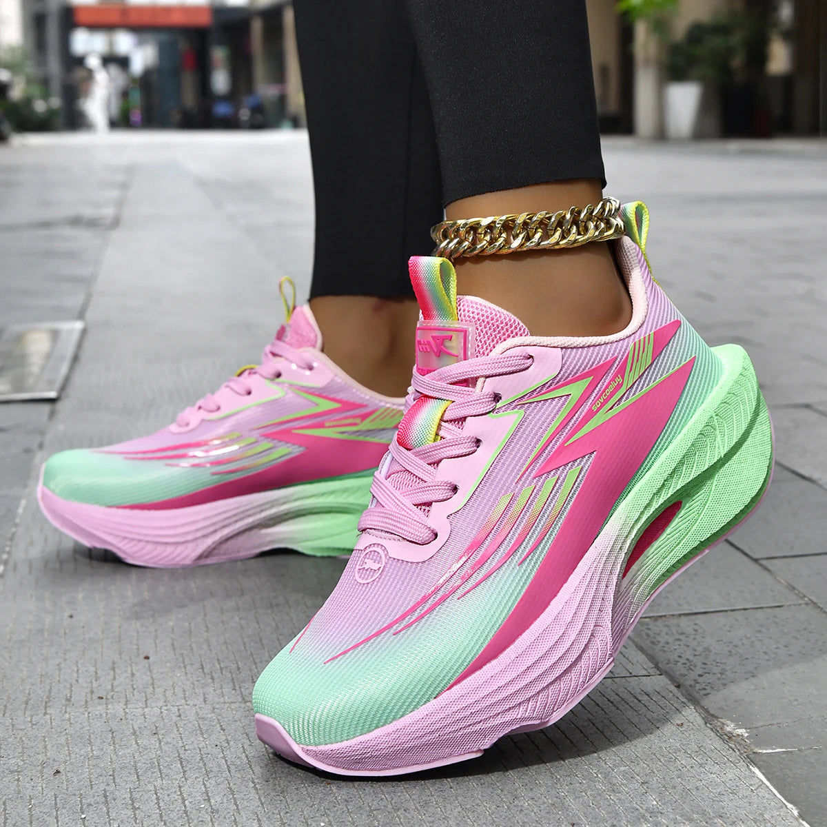 Men Running Shoes Carbon Board Air Cushion Marathon Sneakers Breathable Lightweight Women's Comfortable Speciality Sports Shoes