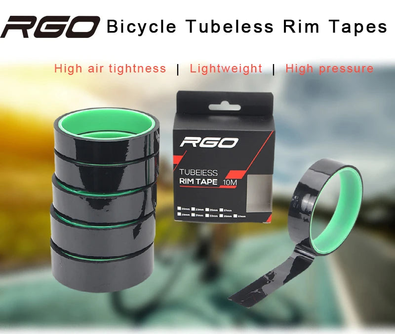 RGO Bicycle Tire Liner Vacuum Tire Pad MTB Tubeless Rim Tapes 20-37MM Road Bike Fiets Wiel Outdoor cycling Tires Tool Parts
