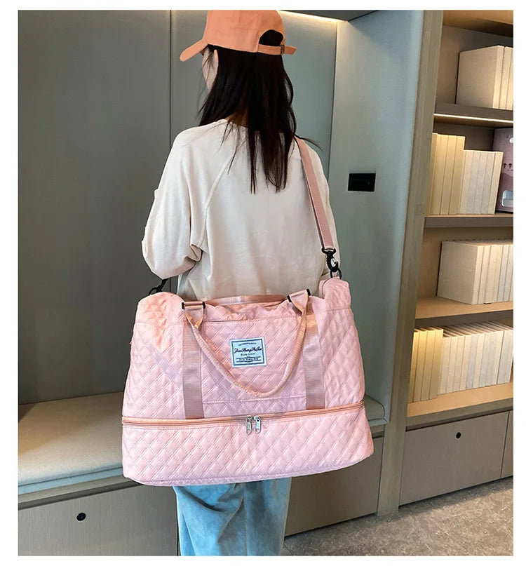 Lightweight Luggage Bag, Large Capacity Travel Duffle Bag Gym Tote Bags, Shoulder Weekender Overnight Bag