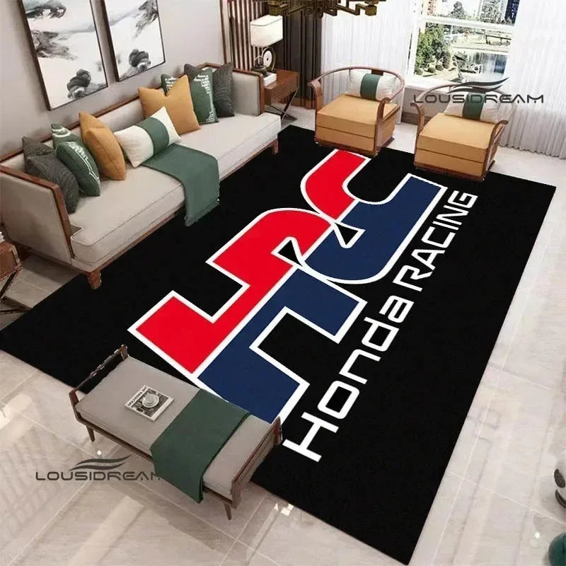 HRC HONDA Motorcycle Logo Printed Carpet Non-slip Carpet Carpets for Living Room Yoga Mat Outdoor Carpet Birthday Gift