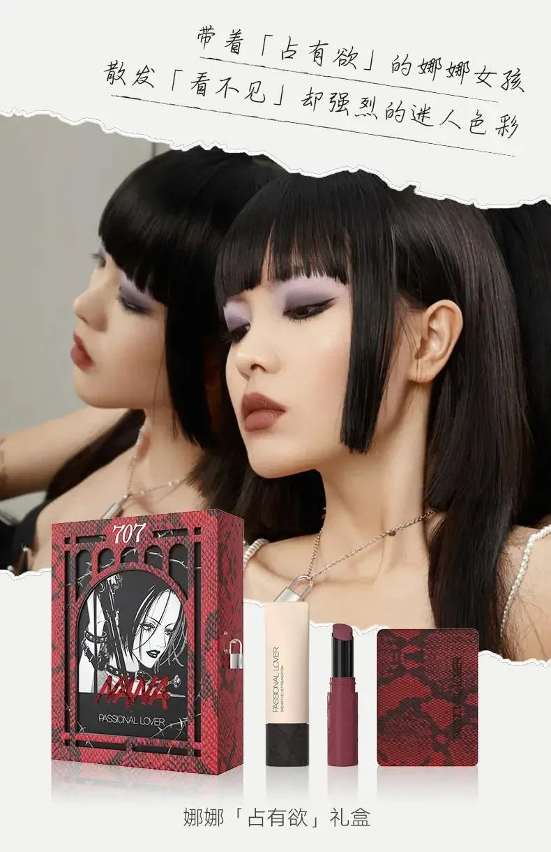 Passional Lover Makeup Cosmetics Set Foundation+eyeshadow+lipstick Long-lasting Moisturizing Waterproof for Women Beauty Makeup