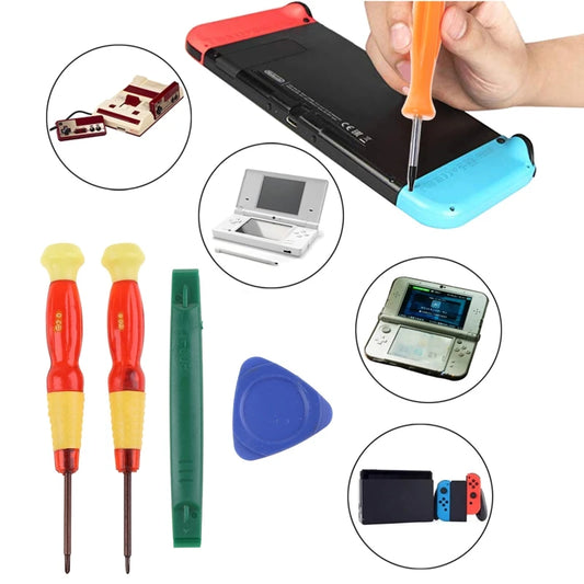 4 in 1 Tri-Wing Screwdrivers  Including Opening Pry Tool & Tri-Point Screws Repair Utensiles for SWITCH Controller F19E