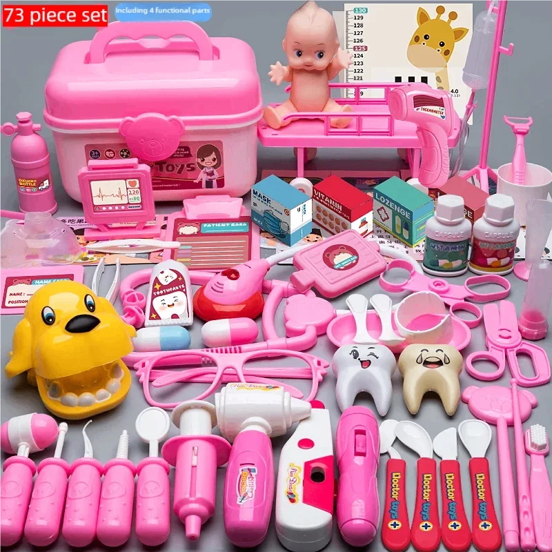 WizKidz Doctor Nurse Role Play Set Medical Tools With Stethoscope & Injectors In A Pretend Play Trolley Box Ideal Gift for Kids