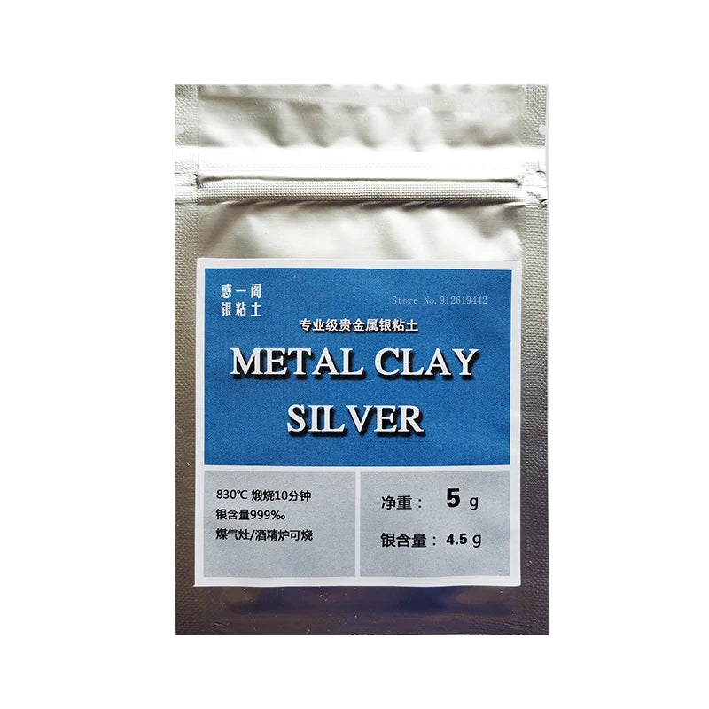 5g/Bag Jewelry Making 999 Pure Silver Clay DIY Handmade Creative Modeling Couple Ring/bracelet/necklace Pendant Making Materials