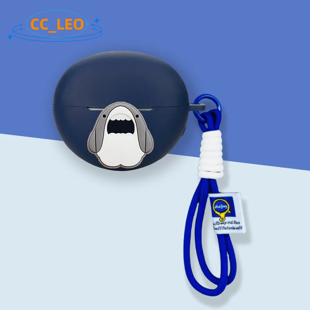 For Honor Choice EarBuds Clip Case Cute Lanyard Pendant Cartoon Cat Suitable for Honor Choice EarBuds Clip Protective Cover